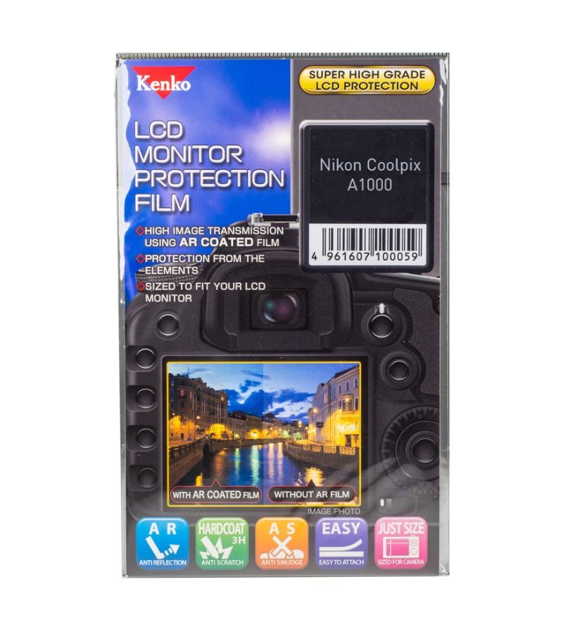 Защитная пленка Kenko для Nikon Coolpix A1000 (1шт) аккумулятор vbparts en el14 7 4v 1150mah для nikon coolpix p7000 077191