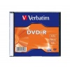 Диск DVD-R Verbatim 4.7Gb 16x Slim case (100шт) (43547)