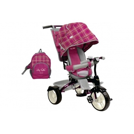 

Велосипед детский, от 8 мес., 3-х колесный, вишневый в клетку ВД5/1