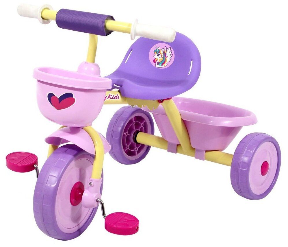 Велосипед 3колесный складной Primo Единорог,розово-сиреневый 646236