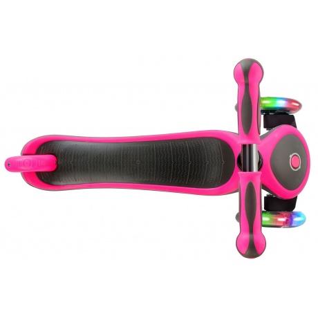 Самокат детский Y-Scoo Globber Primo Plus Titanium Neon Pink со светящимися колесами - фото 7