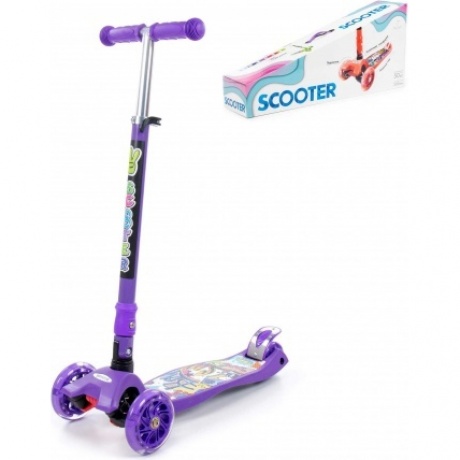 

Детский самокат Полесье со складной ручкой фиолетовый арт.# 0072C-V(Ф)