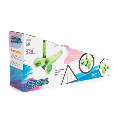 Детский самокат Полесье со складной ручкой красно-чёрный - фото 12