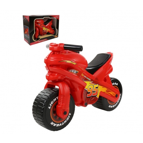 Каталка-мотоцикл Molto Disney/Pixar &quot;Тачки&quot; (в коробке)  - фото 1