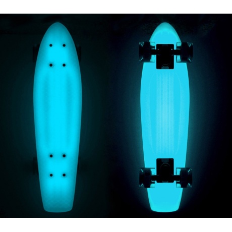 Скейт Y-Scoo Big Fishskateboard Glow 27 Blue-Blue 402E-B - фото 3