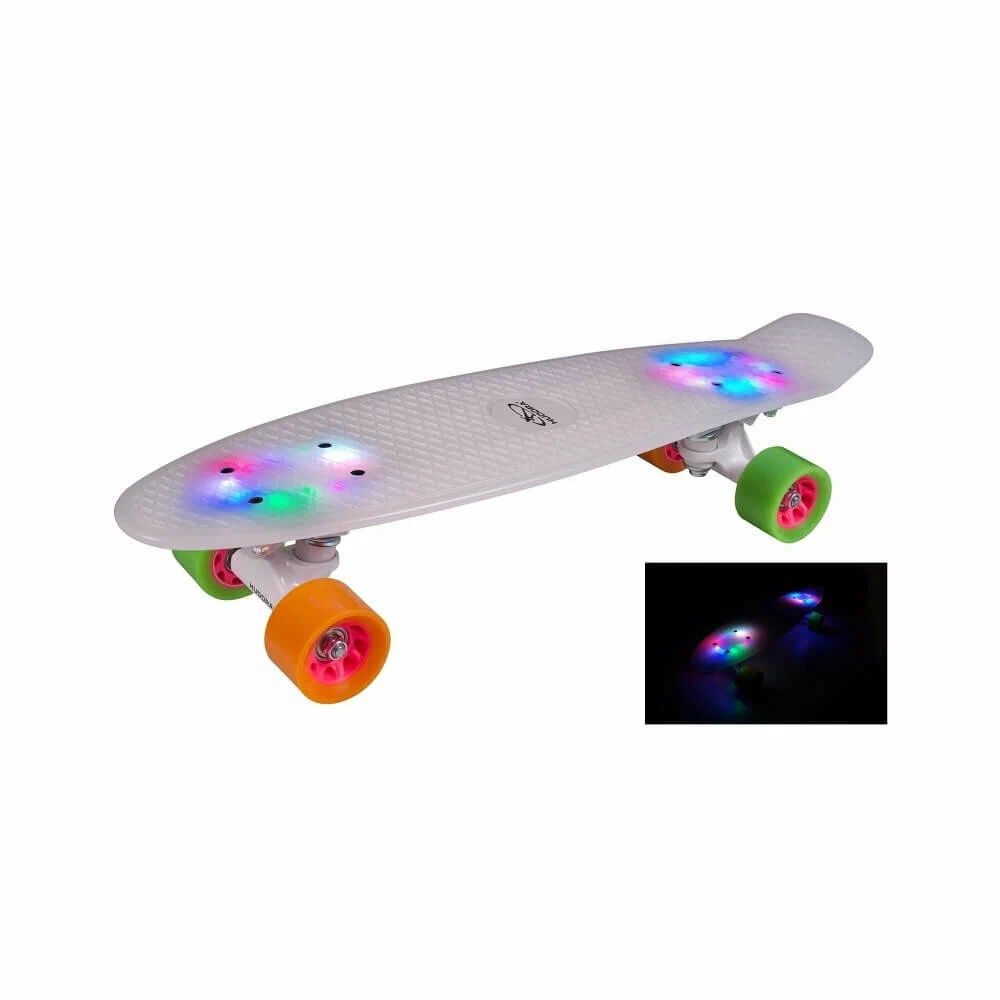Скейтборд Hudora Retro с подсветкой rainglow скейтборды hudora скейтборд retro skate wonders