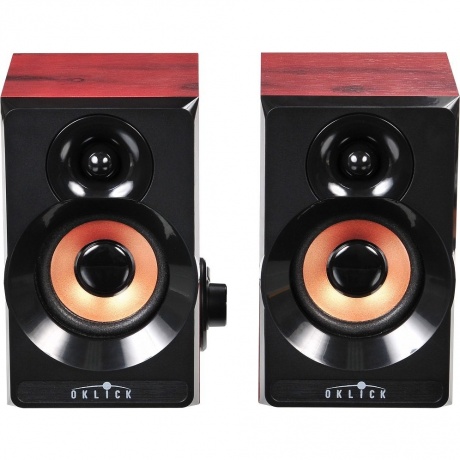 Колонки Oklick OK-161 2.0 темное дерево 6Вт - фото 4