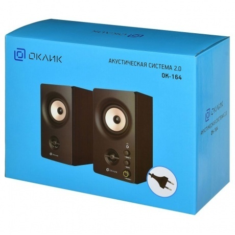 Колонки Oklick OK-164 2.0 черный 30Вт - фото 5