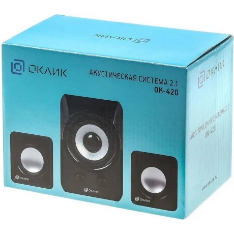 Колонки Oklick OK-420 2.1 черный 11Вт - фото 6