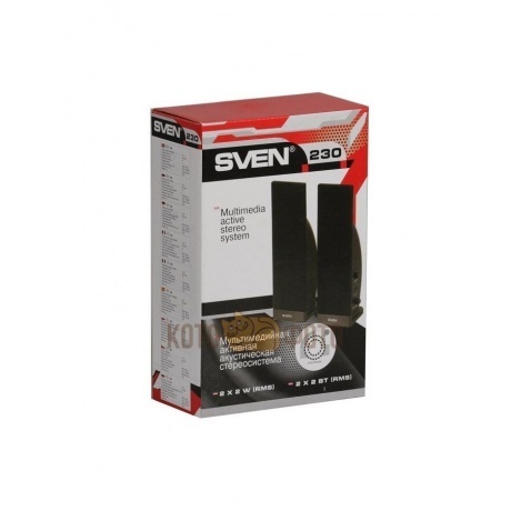 Колонки Sven 230 2.0 черный 4Вт - фото 4