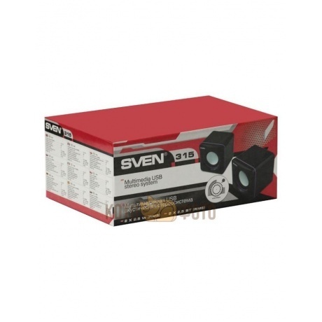 Колонки Sven 315 2.0 черный 5Вт - фото 3