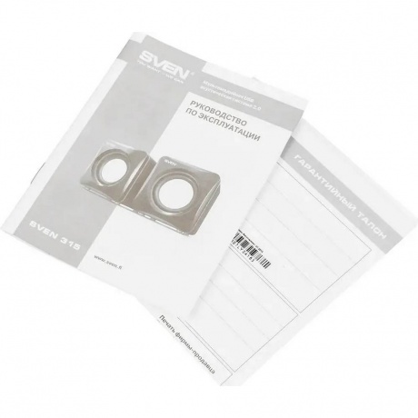 Колонки Sven 315 2.0 черный 5Вт - фото 8