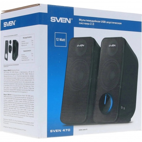 Колонки Sven 470 2.0 SV-016326 black - фото 14