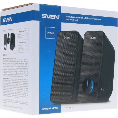 Колонки Sven 470 2.0 SV-016326 black - фото 7
