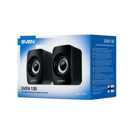 Колонки Sven 130 2.0 черный 6Вт - фото 5