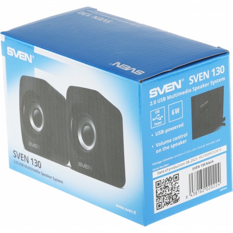 Колонки Sven 130 2.0 черный 6Вт - фото 7