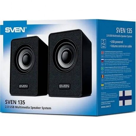 Колонки Sven 135 2.0 черный 6Вт - фото 6