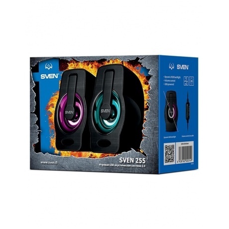 Колонки Sven 255 2.0 черный 6Вт - фото 7