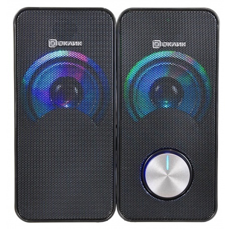 Колонки Oklick OK-122 2.0 черный 4Вт - фото 2