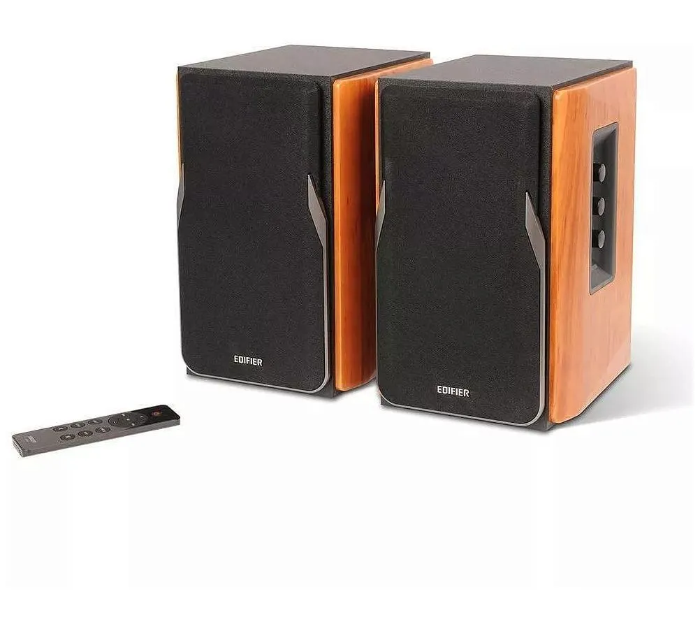 Колонки Edifier R1380DB 2.0 светлое дерево/черный - фото 1