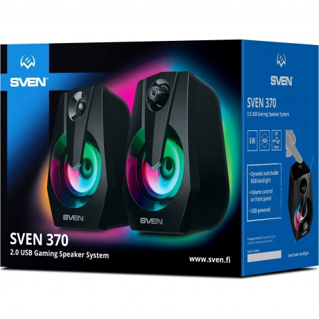 Колонки Sven 370 чёрные (SV-020552) - фото 13