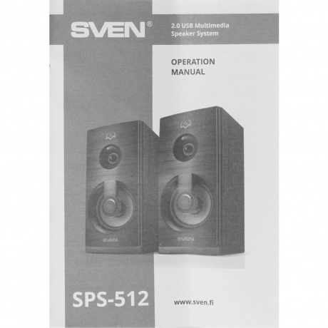 Колонки Sven SPS-512 2.0 чёрные (SV-020156) - фото 7