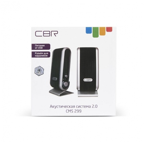 Колонки CBR CMS 299 Black-Silver, 3.0 W*2, USB - фото 4