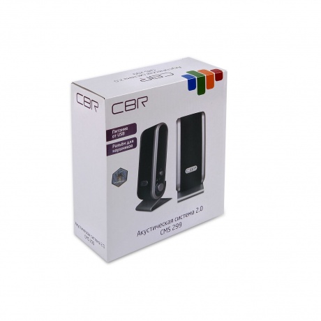 Колонки CBR CMS 299 Black-Silver, 3.0 W*2, USB - фото 5