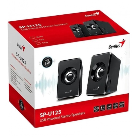 Колонки Genius SP-U125 Black,USB - фото 3