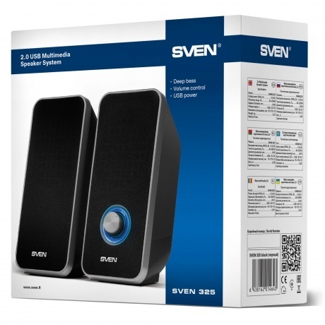 Колонки Sven 325 2*3W Black USB - фото 4