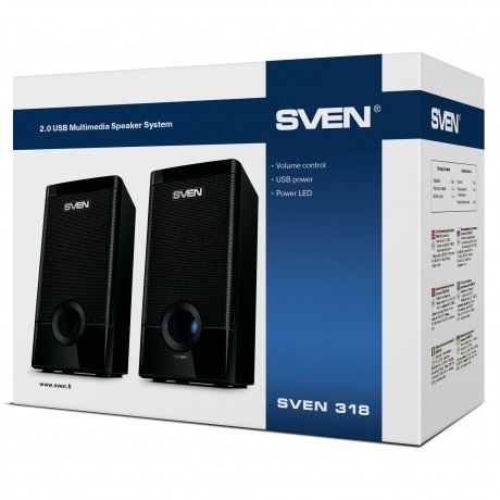 Колонки Sven 318 2.0 Black USB - фото 5
