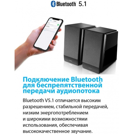 Колонки Edifier R1850DB 2.0 черный 66Вт BT - фото 16