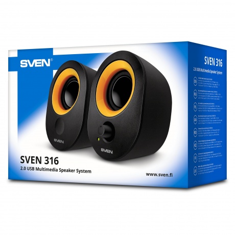 Акустическая система Sven SV-009953 SVEN 316 USB 2.0, мощность 2х2 Вт(RMS) чёрный - фото 10