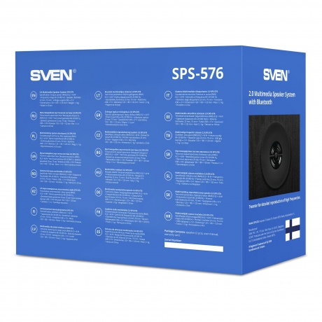 Колонки SVEN SPS-576 2.0 чёрные 2x4W, Bluetooth, дерево - фото 7