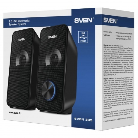 Колонки SVEN 335 чёрные 2x3W USB - фото 8