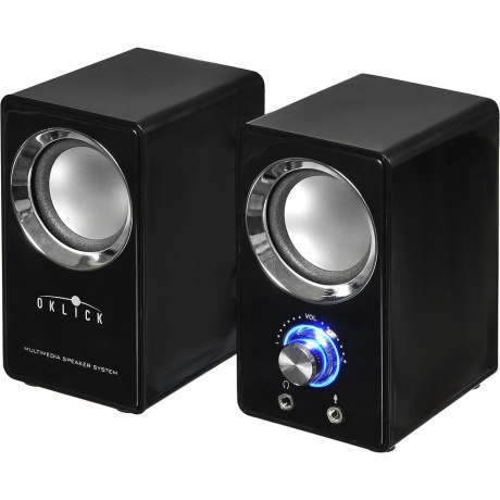 Колонки Oklick OK-116 2.0 черный 6Вт - фото 2