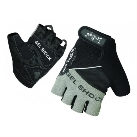Перчатки для фитнеса INDIGO аналог н/к, SB-16-1576, Серо-черный, XXL - фото 4