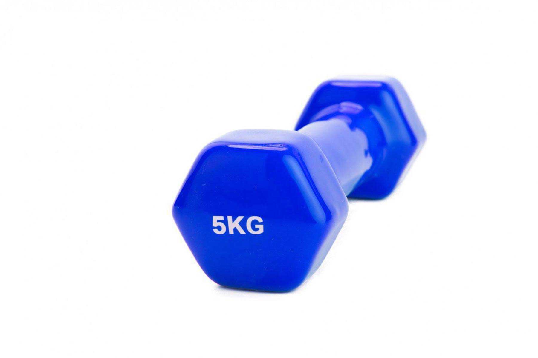 Гантель Bradex обрезиненная 5 кг, синяя