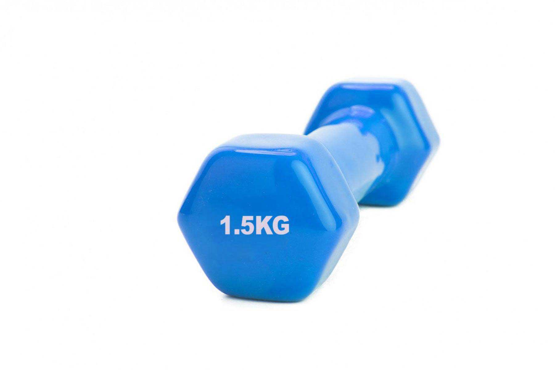 Гантель Bradex обрезиненная 1,5 кг, синяя SF 0272 - фото 1