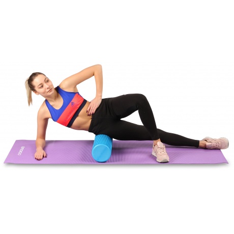 Ролик массажный для йоги INDIGO Foam roll  IN022 15*60 см Синий - фото 5