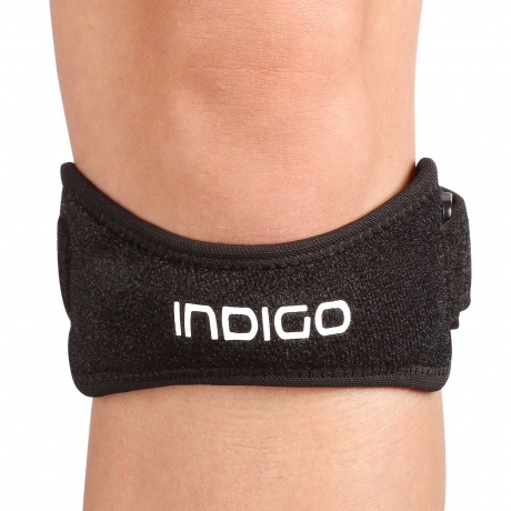 Суппорт колена( ремень) неопреновый INDIGO IN196 Универсальный Черный - фото 1