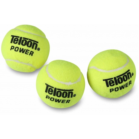 Мяч для большого тенниса TELOON (3 шт в тубе) тренировочный Класс В 616Т Р3 Желтый - фото 2
