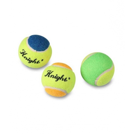 Мяч для большого тенниса KNIGHT (3 шт в тубе) тренировочный Класс В 803T P3 Желтый - фото 2