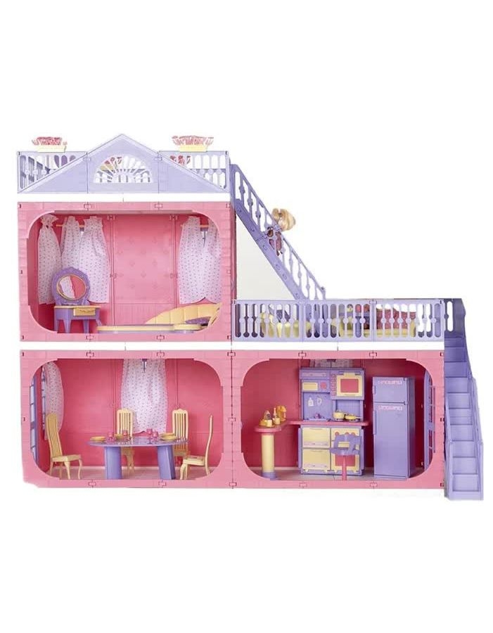 Коттедж Маленькая принцесса С-1457 дом 3 этажа с мансардой для кукол до 12см
