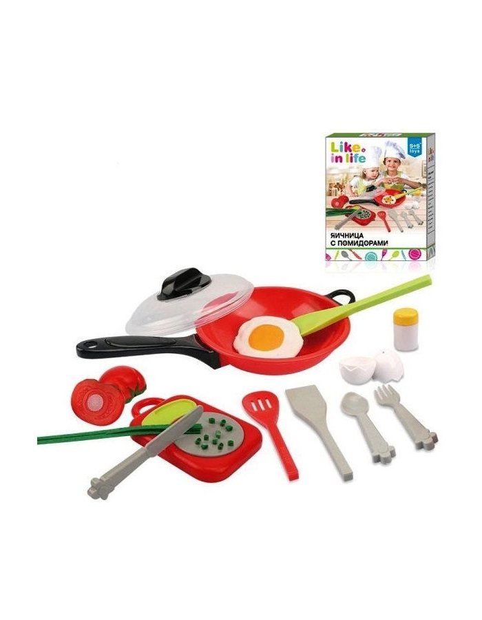 Набор посуды с продуктами в коробке 3241 игрушечная посуда деревянная для кукол кухня детская подарок