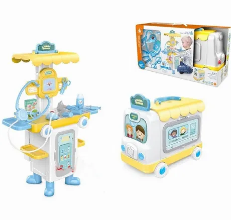 Набор доктора School bus на батарейках (свет) в коробке стетоско...