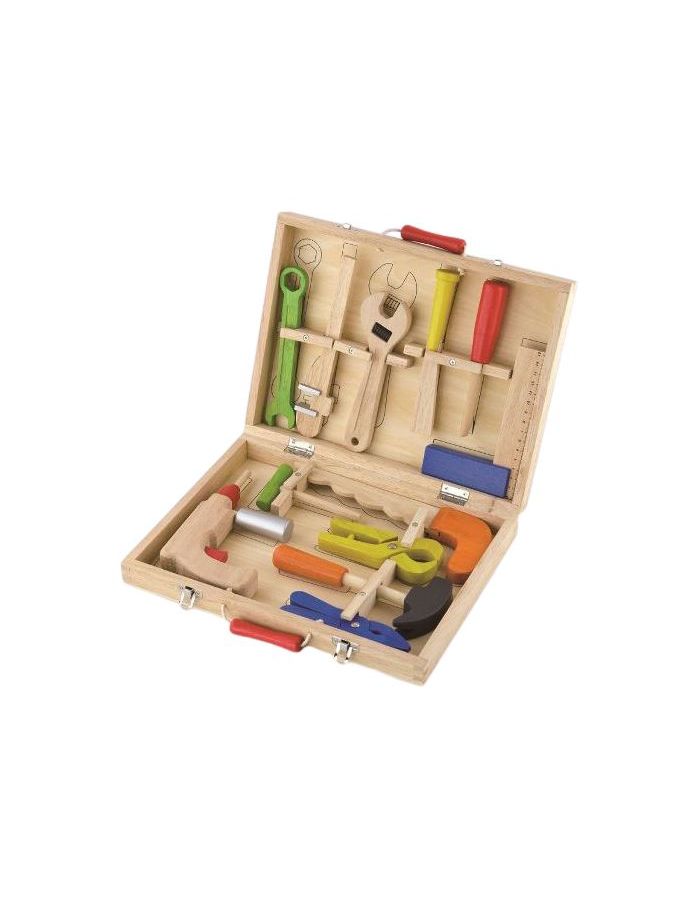 Набор игрушечных строительных инструментов (12 предм)в ящике 50388 набор игрушечных строительных инструментов battat в контейнере