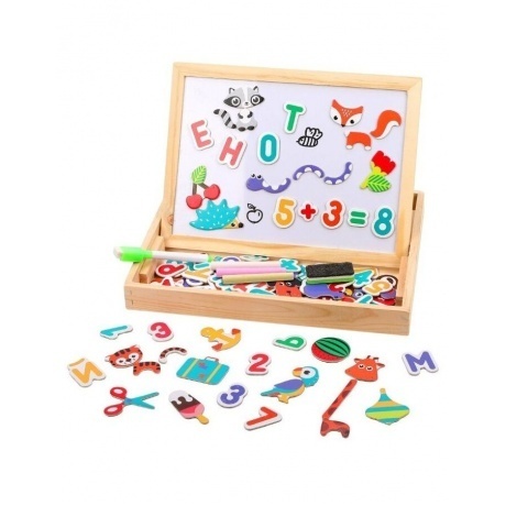 Чудо-чемодан &quot;Доска знаний&quot;(магн.гриф.доска,фигур.магн.123шт - фото 2
