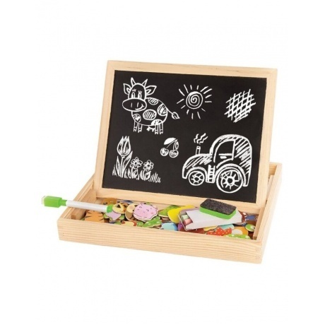 Чудо-чемодан &quot;Доска знаний&quot;(магн.гриф.доска,фигур.магн.123шт - фото 3