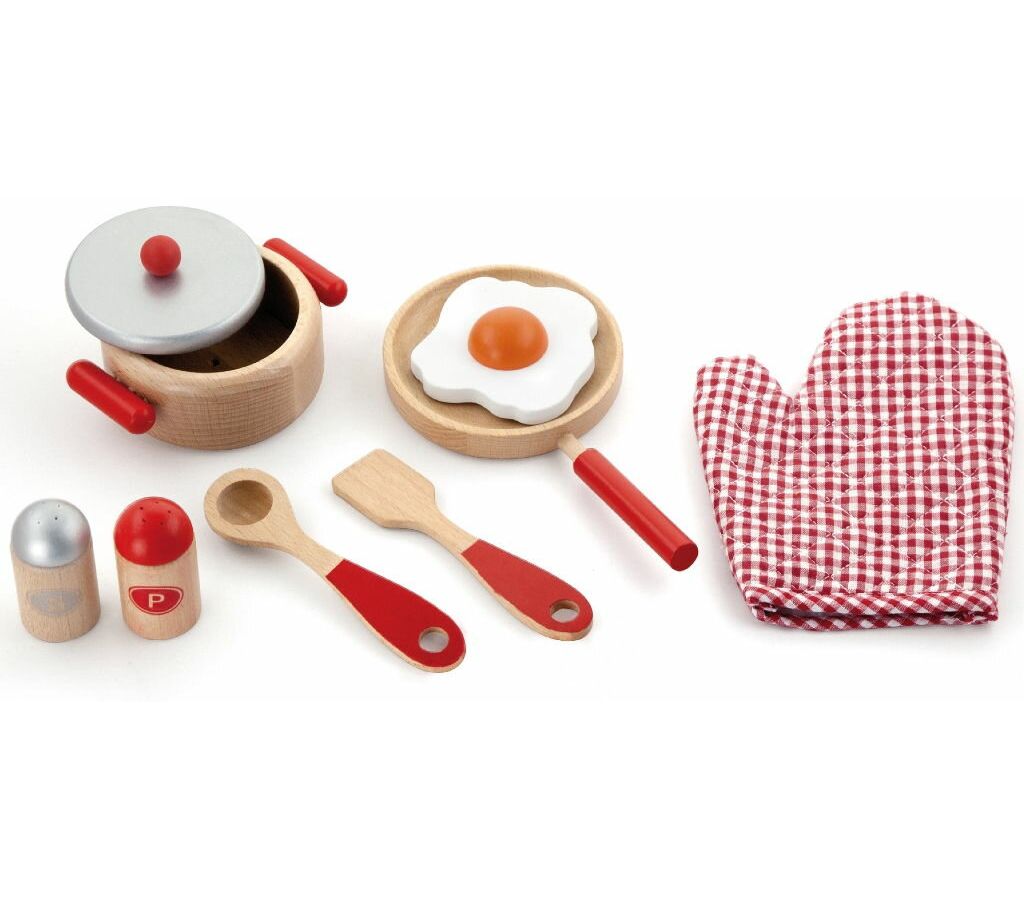 Набор Готовим завтрак красный в коробке 50721 игровой набор кухонный модуль счастье с деревянной посудой
